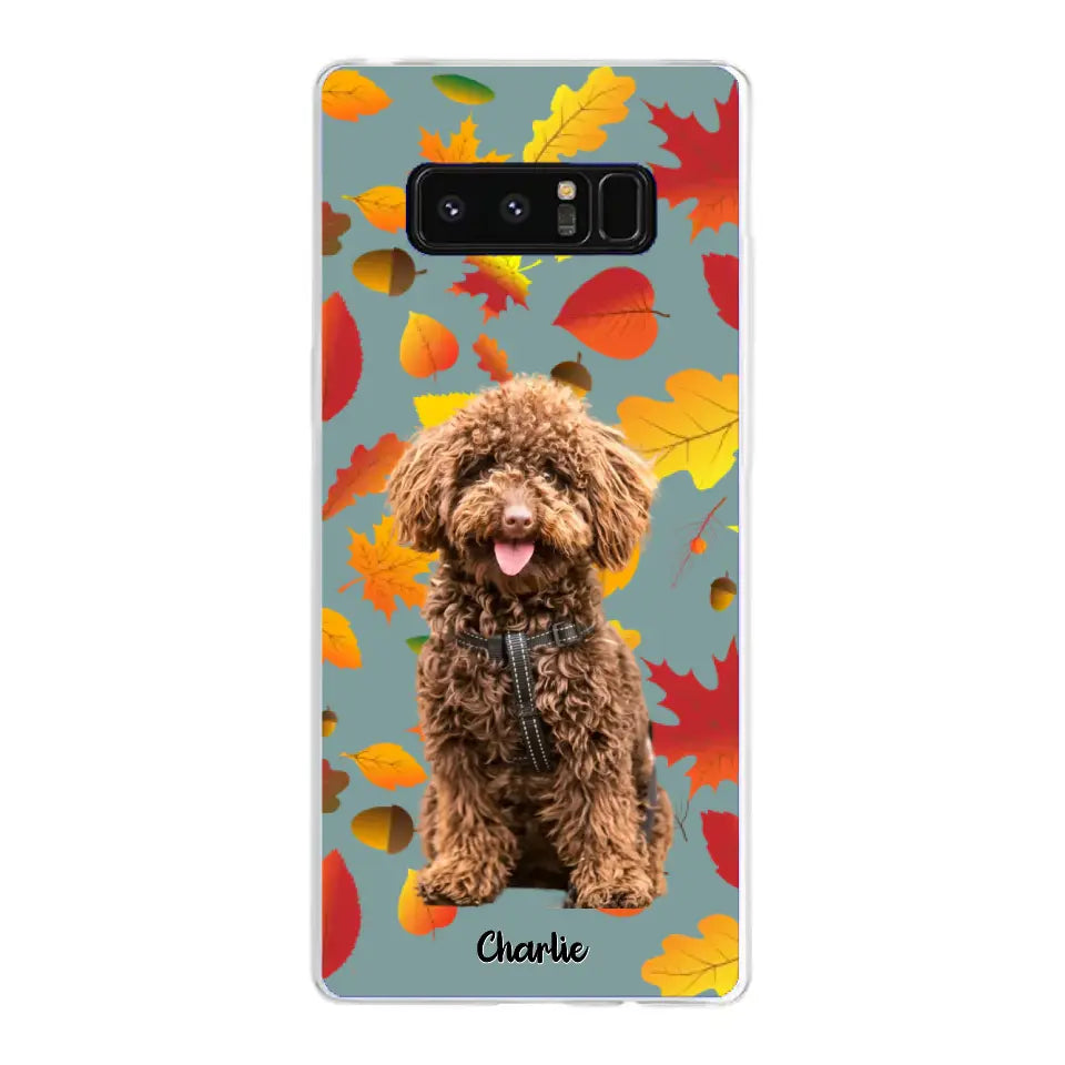 Feuilles A'automne Avec Photo - Coque De Téléphone Personnalisée, iPhone, Samsung