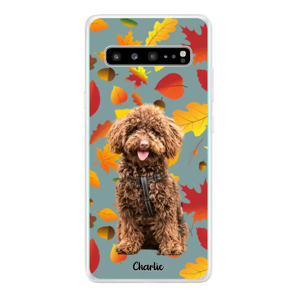 Feuilles A'automne Avec Photo - Coque De Téléphone Personnalisée, iPhone, Samsung