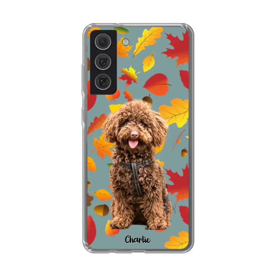 Feuilles A'automne Avec Photo - Coque De Téléphone Personnalisée, iPhone, Samsung