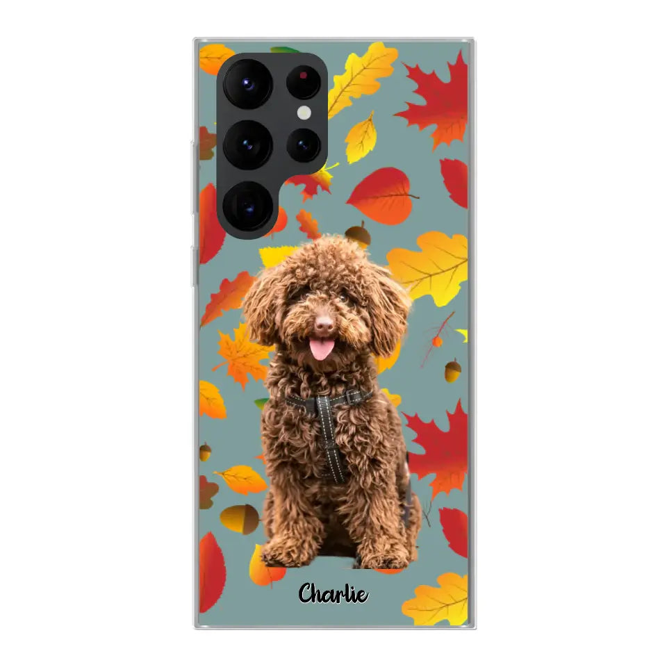Feuilles A'automne Avec Photo - Coque De Téléphone Personnalisée, iPhone, Samsung