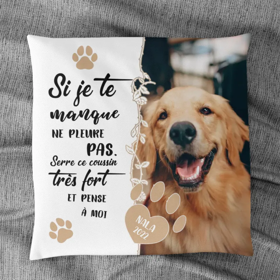 Si Je Te Manque Coussin Personnalisé WijPrint