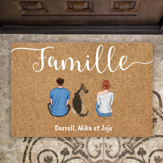 Paar – Hund, Katze – personalisierter Teppich