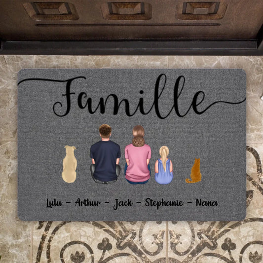 Familie - Personalisierte Fußmatte