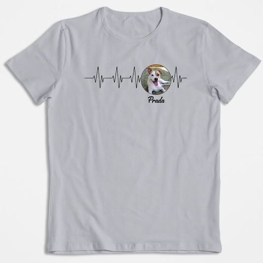 T-Shirt Personnalisé "Mon Animal, Ma Ligne De Vie" – Avec Photo & Nom