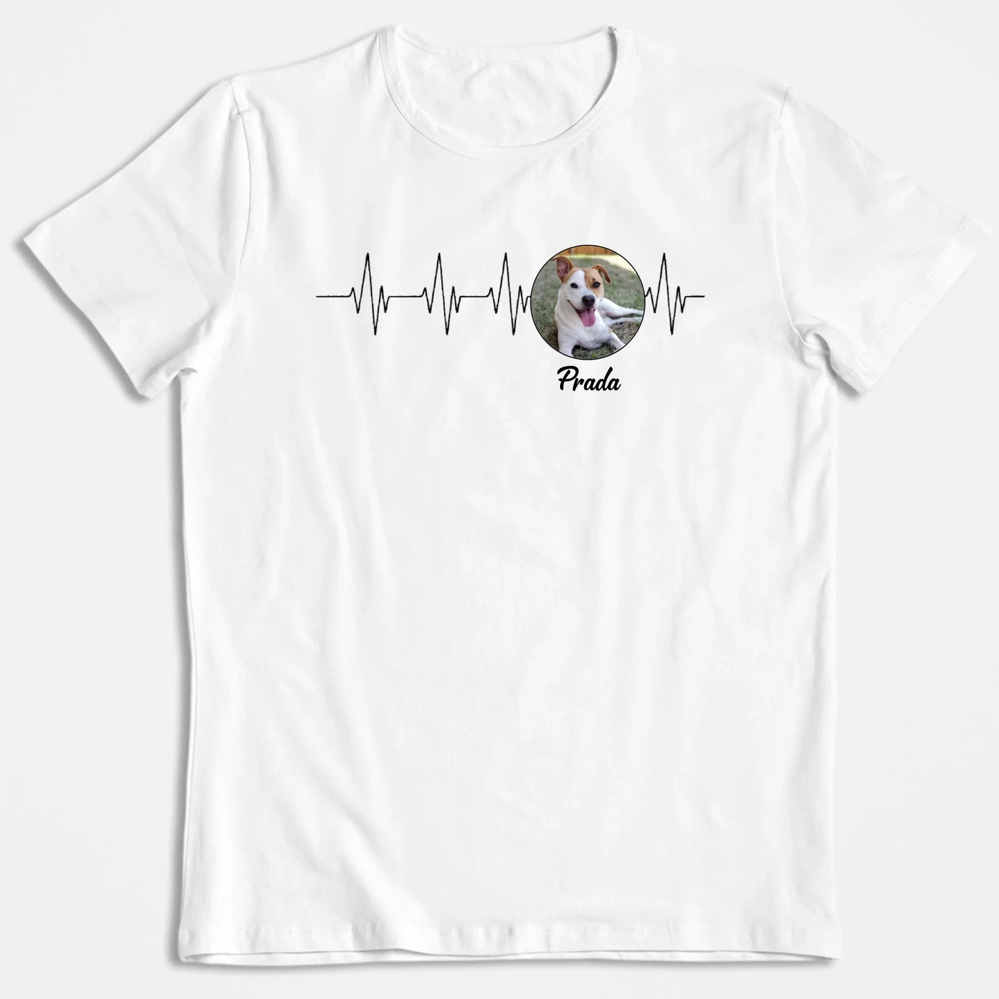 T-Shirt Personnalisé "Mon Animal, Ma Ligne De Vie" – Avec Photo & Nom
