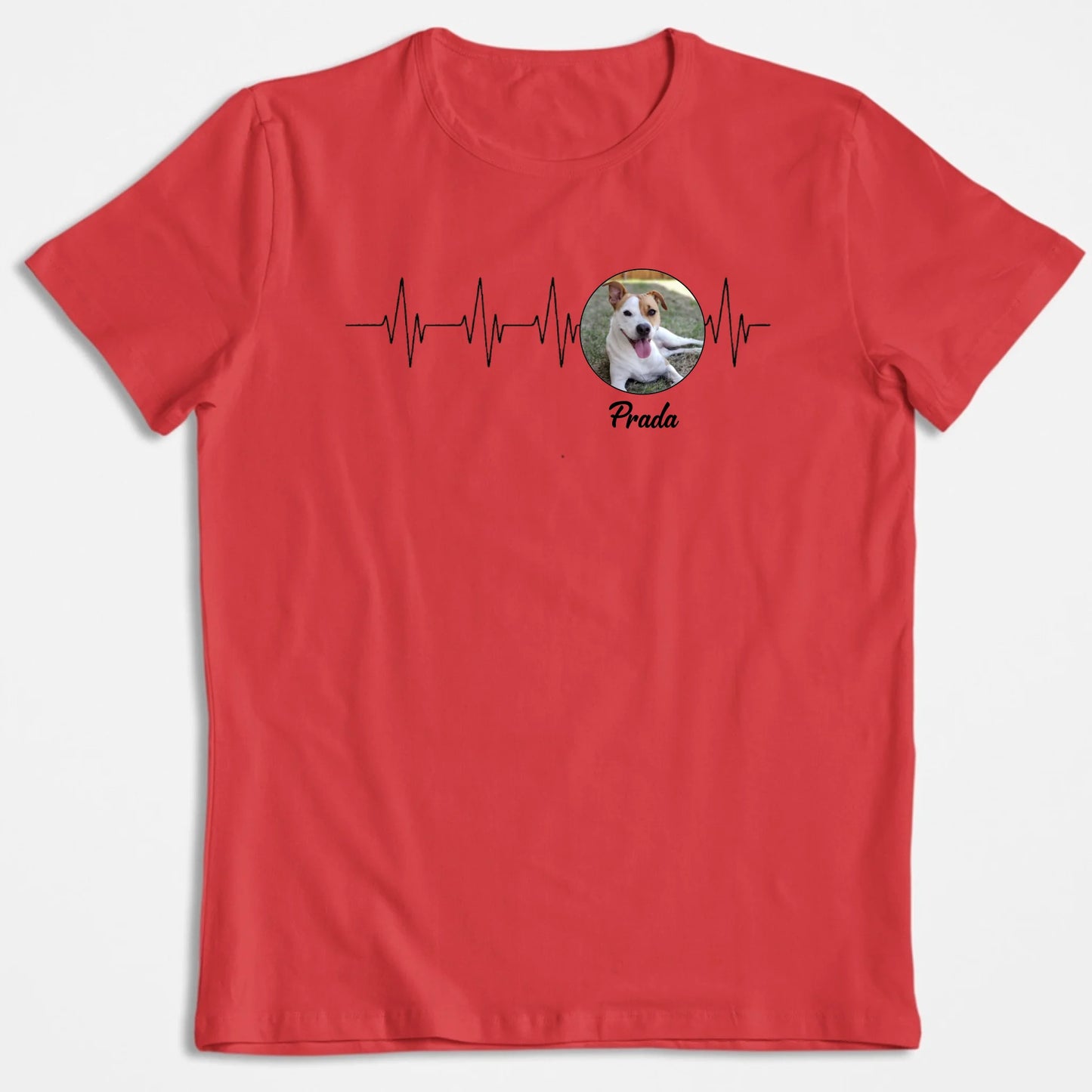 T-Shirt Personnalisé "Mon Animal, Ma Ligne De Vie" – Avec Photo & Nom