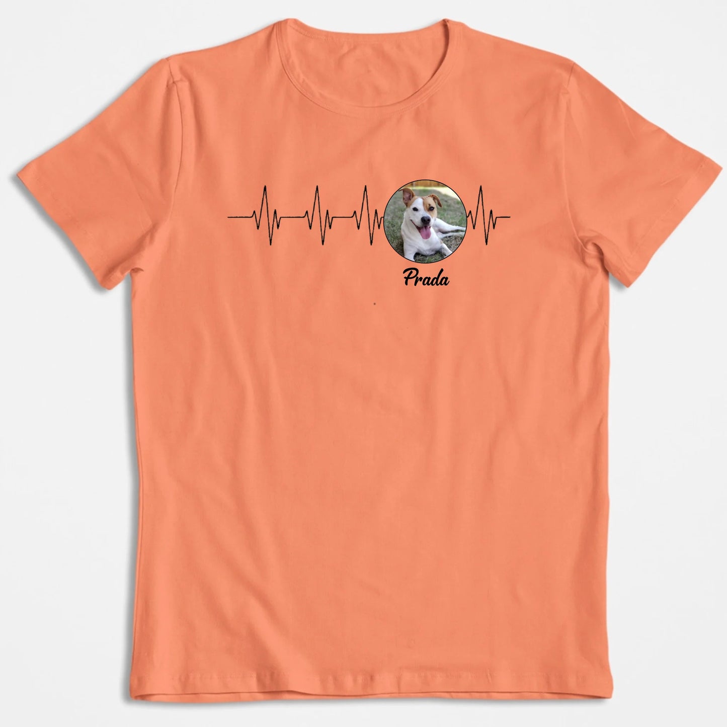 T-Shirt Personnalisé "Mon Animal, Ma Ligne De Vie" – Avec Photo & Nom