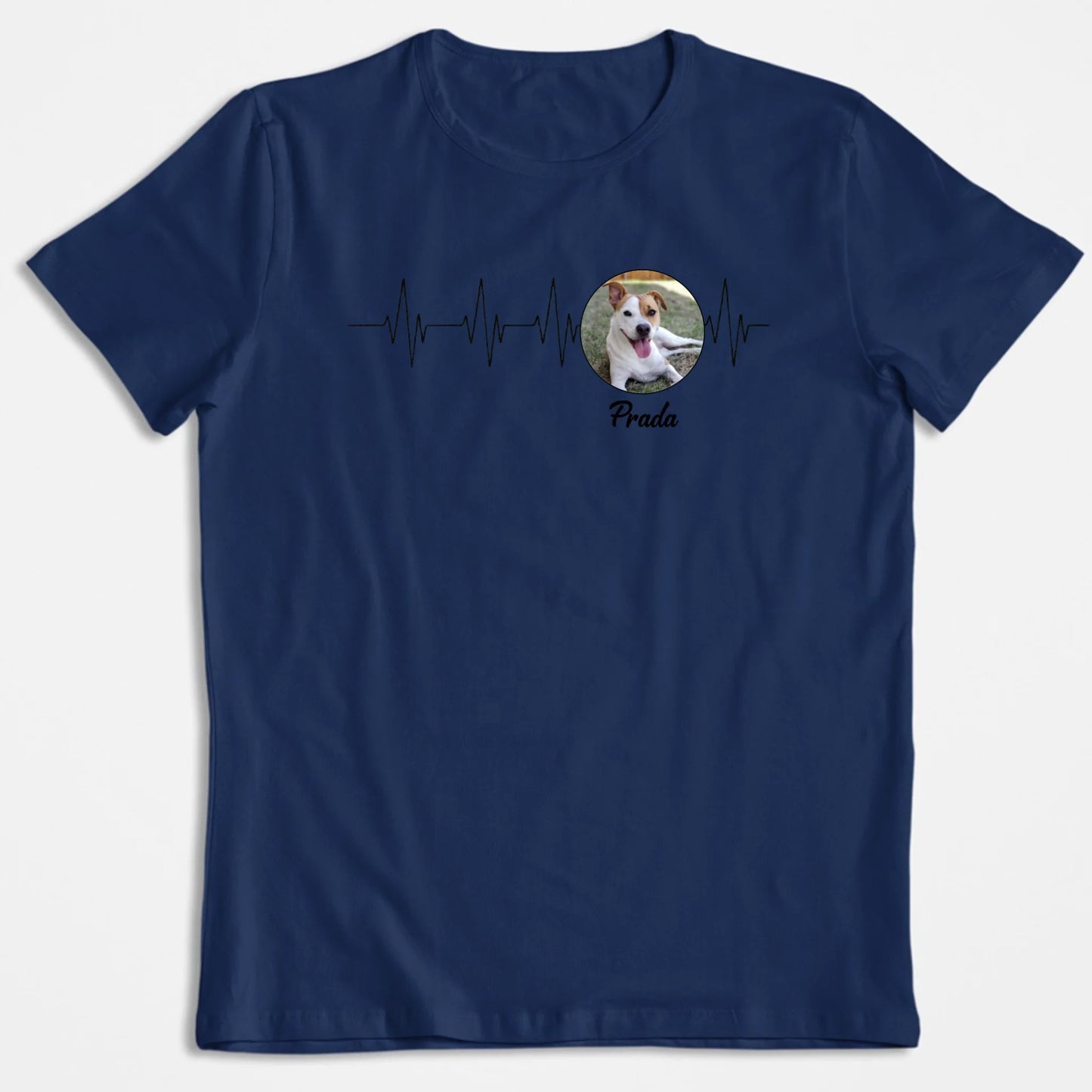 T-Shirt Personnalisé "Mon Animal, Ma Ligne De Vie" – Avec Photo & Nom