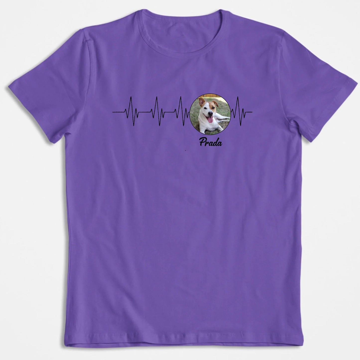 T-Shirt Personnalisé "Mon Animal, Ma Ligne De Vie" – Avec Photo & Nom