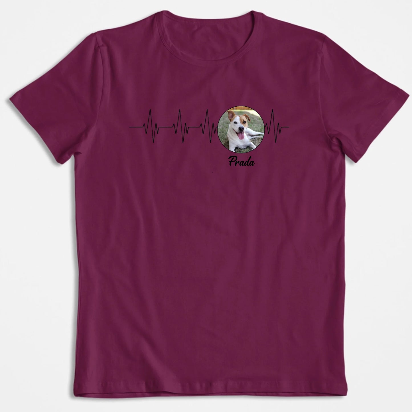 T-Shirt Personnalisé "Mon Animal, Ma Ligne De Vie" – Avec Photo & Nom