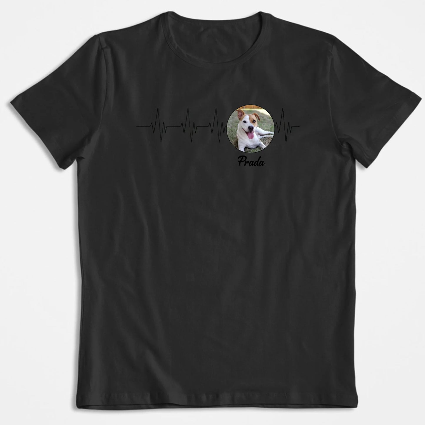 T-Shirt Personnalisé "Mon Animal, Ma Ligne De Vie" – Avec Photo & Nom