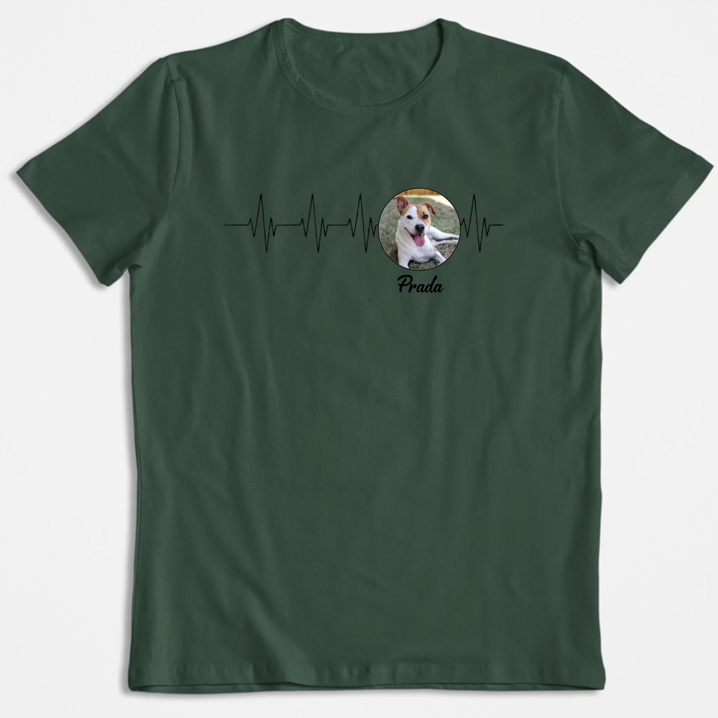 T-Shirt Personnalisé "Mon Animal, Ma Ligne De Vie" – Avec Photo & Nom