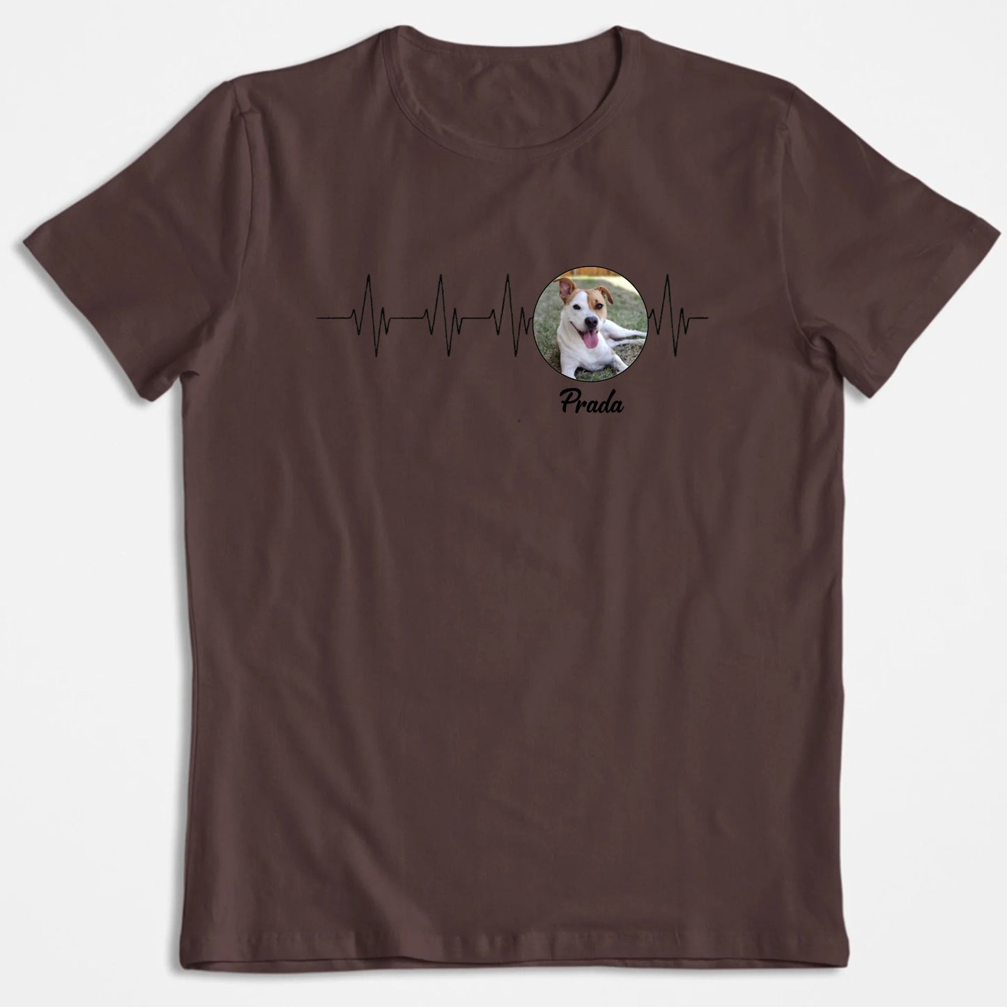 T-Shirt Personnalisé "Mon Animal, Ma Ligne De Vie" – Avec Photo & Nom