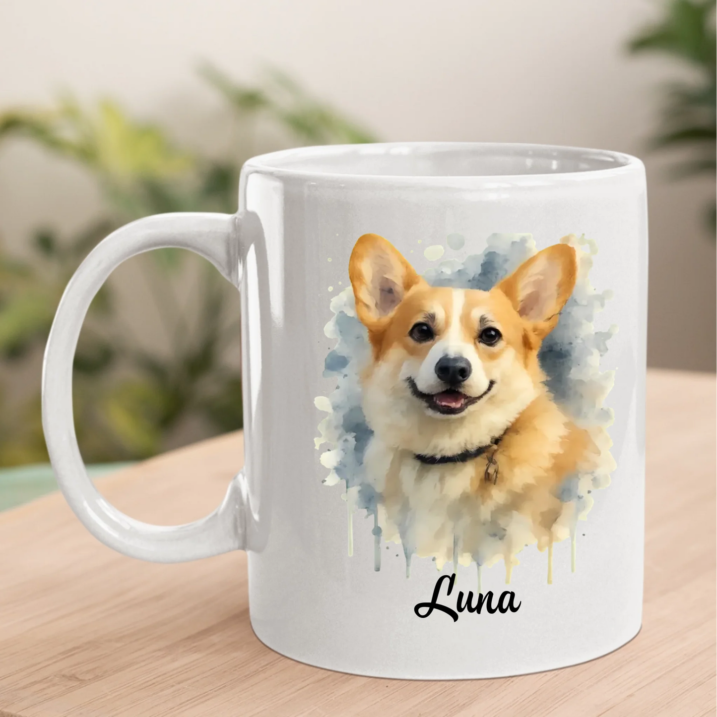 Mug Personnalisé Portrait Animal Aquarelle