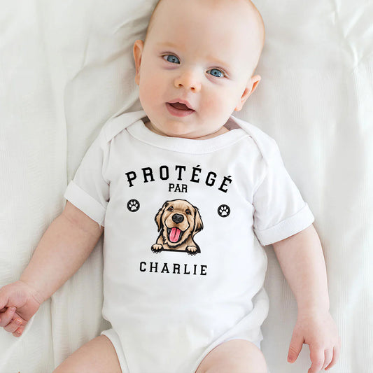 Protégé Par Les Animaux - Body bébé personnalisé