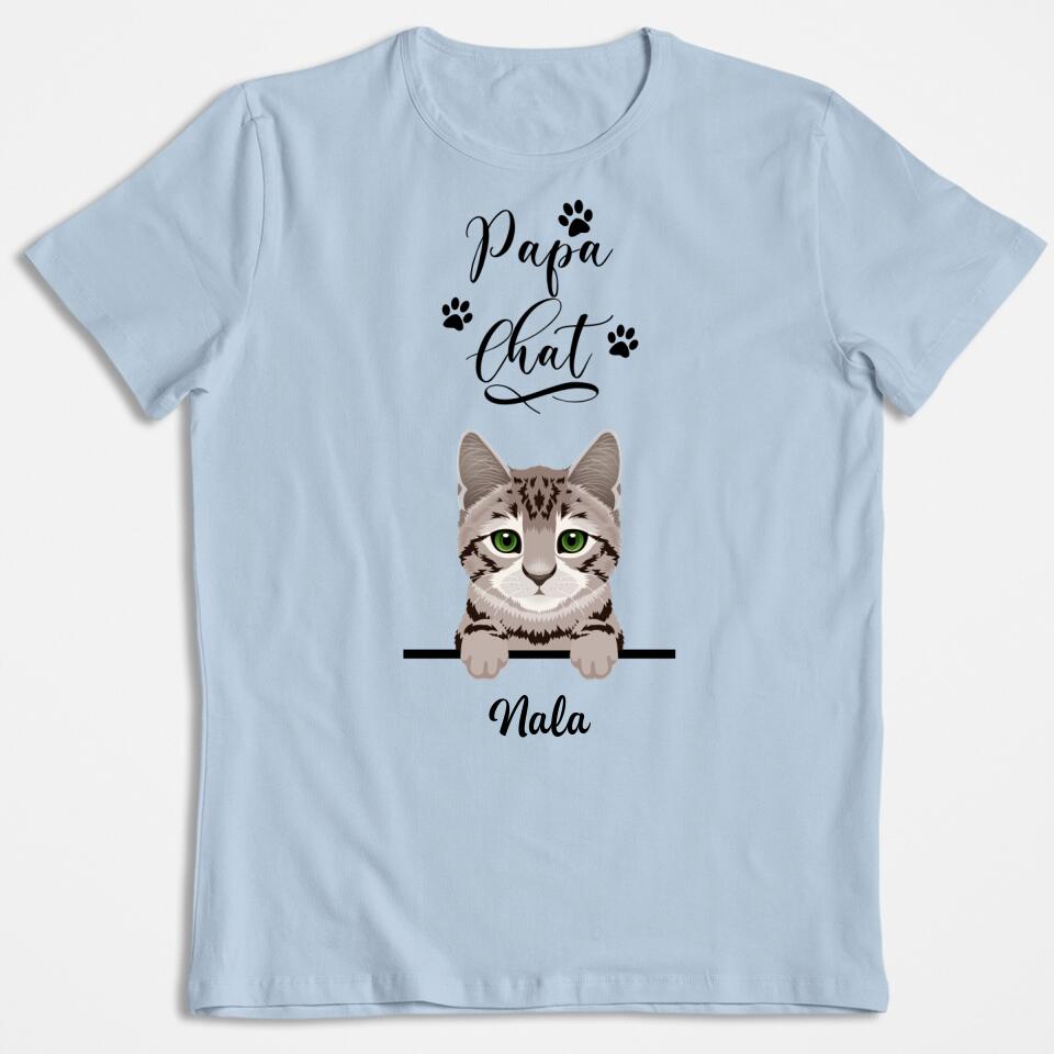 Papa Chat - T-shirt, Sweat à Capuche  Personnalisée