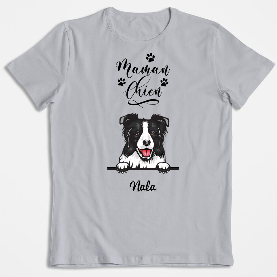 Maman Chien - T-shirt, Sweat à Capuche Personnalisée