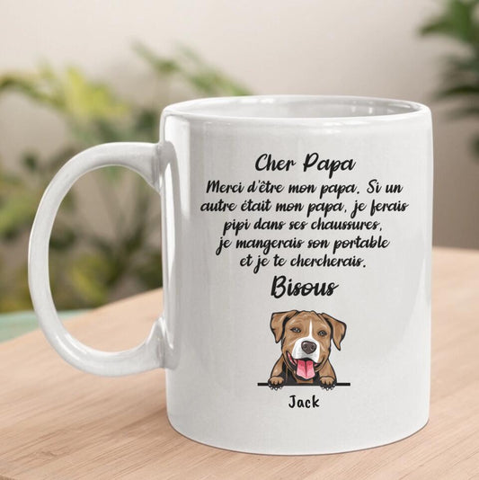 Cher Papa (Chien) - Mug Personnalisé