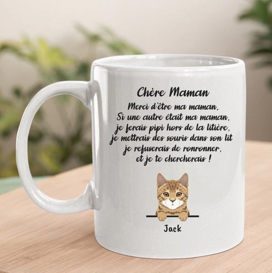 Chère Maman (Chat) - Mug Personnalisé
