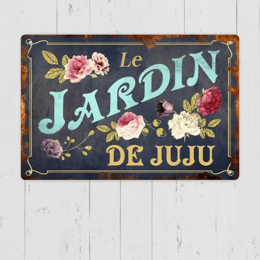 Mon Jardin - Outdoor - Plaque De Porte Personnalisé