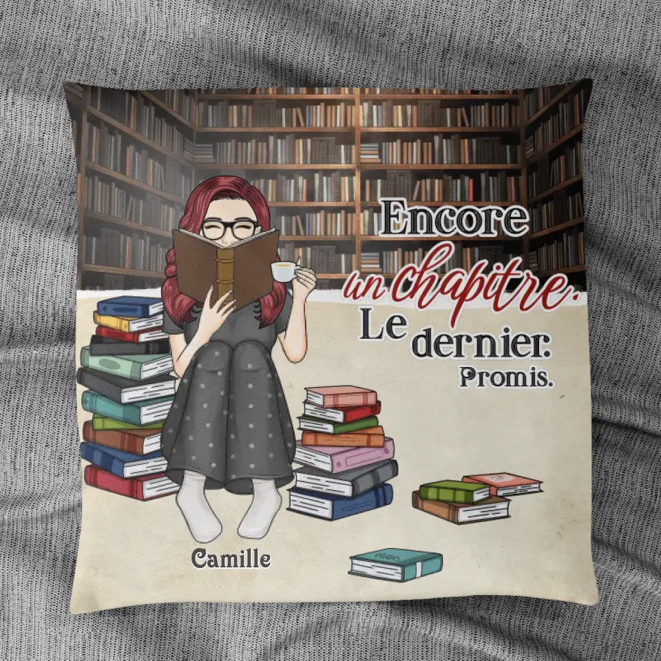 Tout Simplement Passionnée De Lecture - Coussin Personnalisé